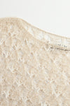 SWAYING/KNIT hollow eyelet long-sleeved top (two pieces) SW24SS1T54 apricot PS76
